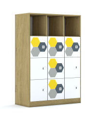 Regał Blox Hex Yellow Grey 110 4PP 9F1