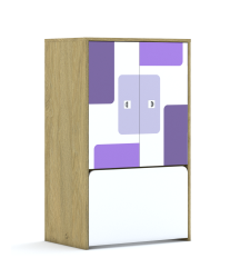 Regał Blox Pastel 70 3P 2F2 z skrzynią