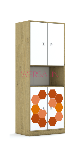 Regał Blox Hex Red 70 5P 4F2