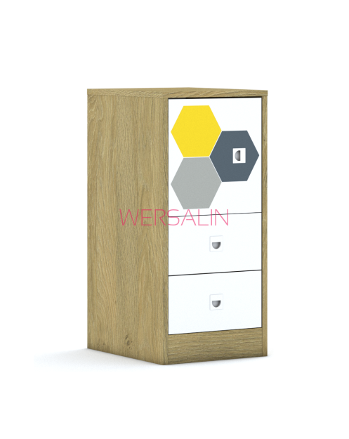 Regał Blox Hex Yellow Grey 40 2P 1F1 2S