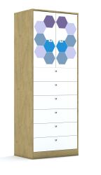 Szafa Blox Hex Violet Blue 70 5P 2F2 6S