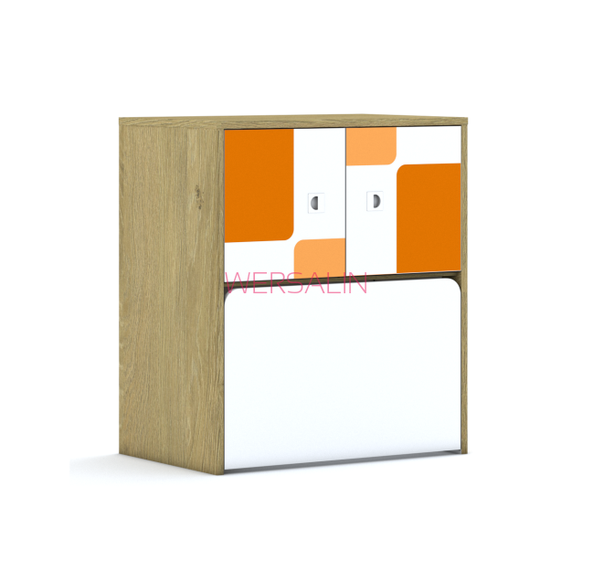 Regał Blox Pastel 70 2PP 2F1 z skrzynią