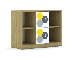 Regał Blox Hex Yellow Grey 110 2PP 2F1