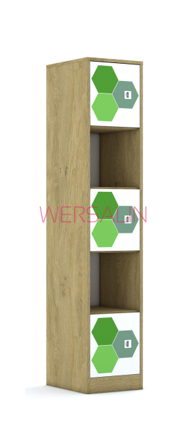 Regał Blox Hex Green 40 5P 3F1