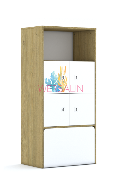 Regał Blox Ocean 70 4PP 4F1 z skrzynią