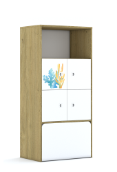 Regał Blox Ocean 70 4PP 4F1 z skrzynią