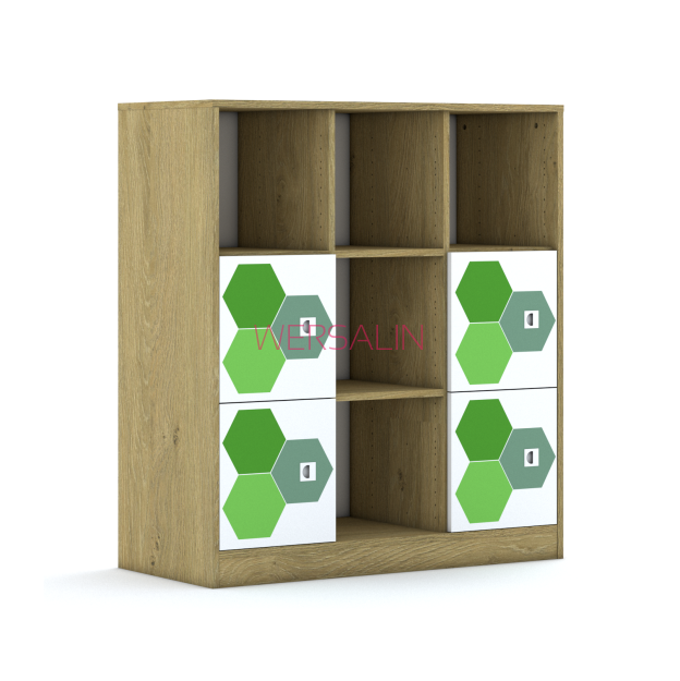 Regał Blox Hex Green 110 3PP 4F1