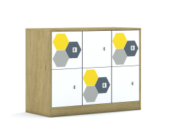 Szafa Blox Hex Yellow Grey 110 2PP 6F1