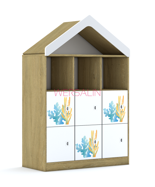 Regał Blox Ocean 110 3PP 6F1 z daszkiem