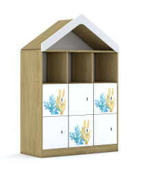 Regał Blox Ocean 110 3PP 6F1 z daszkiem