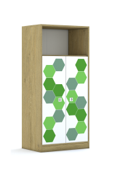 Regał Blox Hex Green 70 4P 2F3