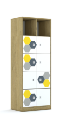 Regał Blox Hex Yellow Grey 70 5PP 8F1