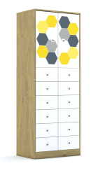 Szafa Blox Hex Yellow Grey 70 5PP 2F2 12SB