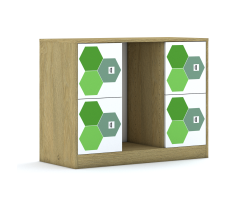 Regał na pojemniki Blox Hex Green 110 2PG 4F1