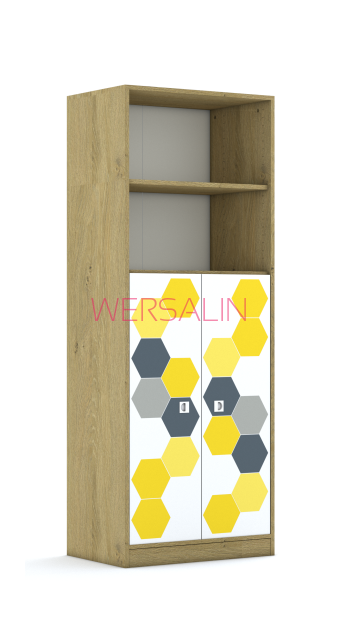 Szafa Blox Hex Yellow Grey 70 5P 2F3