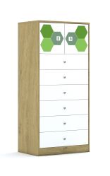 Szafa Blox Hex Green 70 4P 2F1 6S