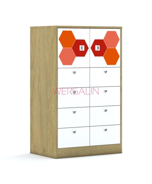 Szafa Blox Hex Red 70 3PP 2F1 8SB