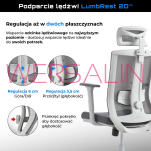 Fotel biurowy ergonomiczny szary Gamix - 4