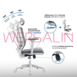 Fotel biurowy ergonomiczny szary Gamix - 6