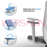Fotel biurowy ergonomiczny szary Gamix - 5