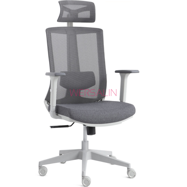 Fotel biurowy ergonomiczny szary Gamix