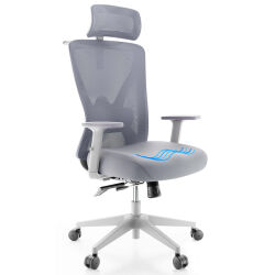 Fotel biurowy ergonomiczny biały BACKERZ