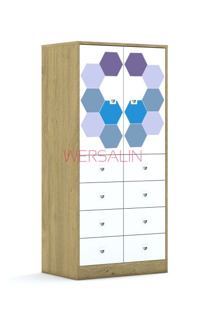 Szafa Blox Hex Violet Blue 70 4PP 2F2 8SB