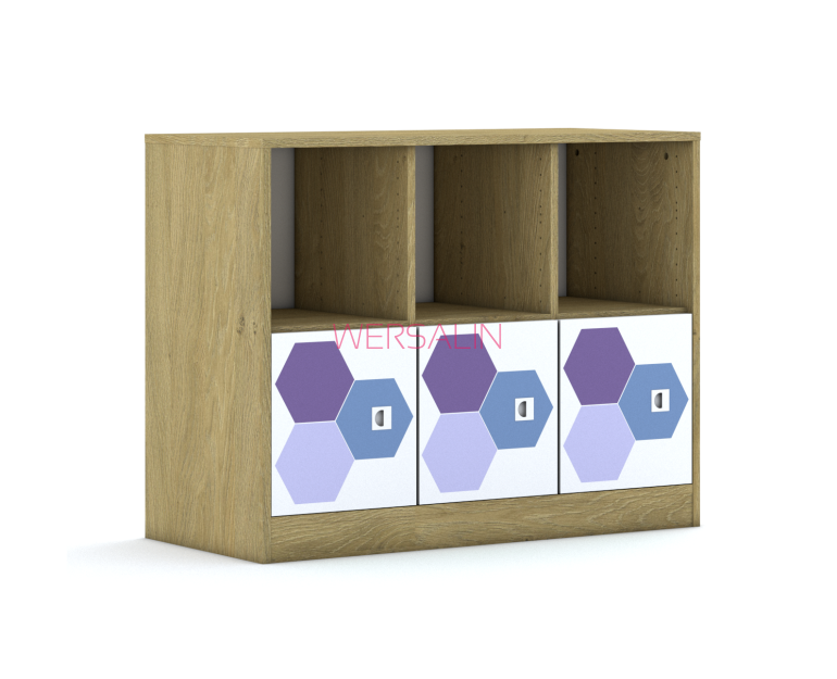 Regał Blox Hex Violet Blue 110 2PP 3F1