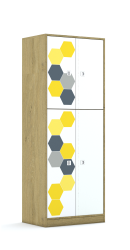 Szafa Blox Hex Yellow Grey 70 5PP 2F3/2F2