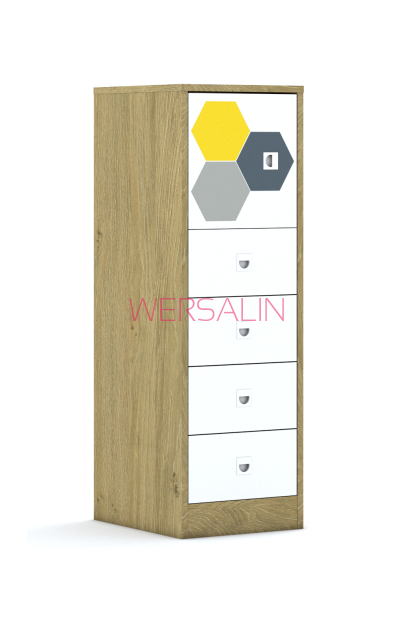 Szafa Blox Hex Yellow Grey 40 3P 1F1 4S