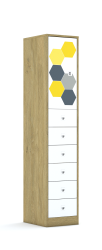 Szafa Blox Hex Yellow Grey 40 5P 1F2 6S