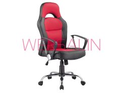 FOTEL OBROTOWY Q-033 CZARNY/CZERWONY