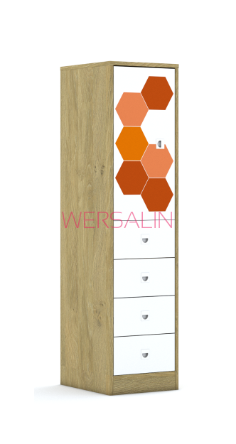 Szafa Blox Hex Red 40 4P 1F2 4S