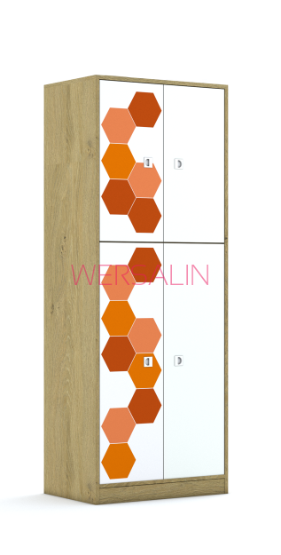 Szafa Blox Hex Red 70 5P 2F3/2F2