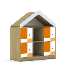 Regał Blox Pastel 110 2PP 4F1 z daszkiem