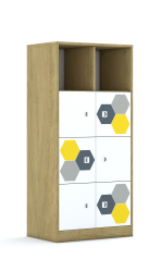 Regał Blox Hex Yellow Grey 70 4PP 6F1