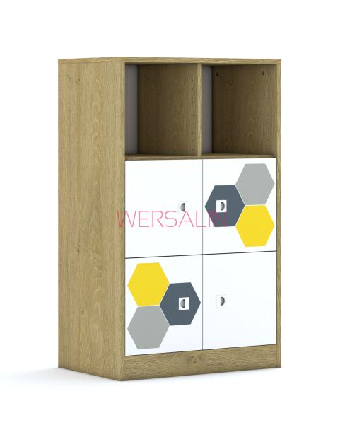 Regał Blox Hex Yellow Grey 70 3PP 4F1