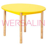 Stolik drewniany OKRĄGŁY  bukowy i kolorowy - 3