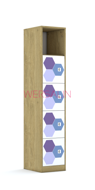 Regał Blox Hex Violet Blue 40 5P 4F1