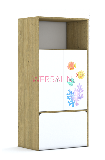 Regał Blox Ocean 70 4P 2F2 z skrzynią