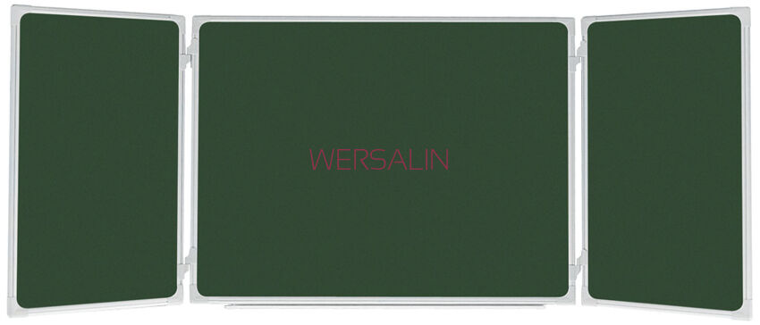 TABLICA TRYPTYK zielona lakierowana magnet. 170/340x100 cm