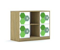 Regał Blox Hex Green 110 2PP 4F1