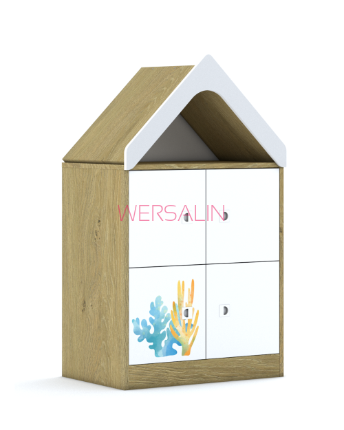 Szafa Blox Ocean 70 2PP 4F1 z daszkiem