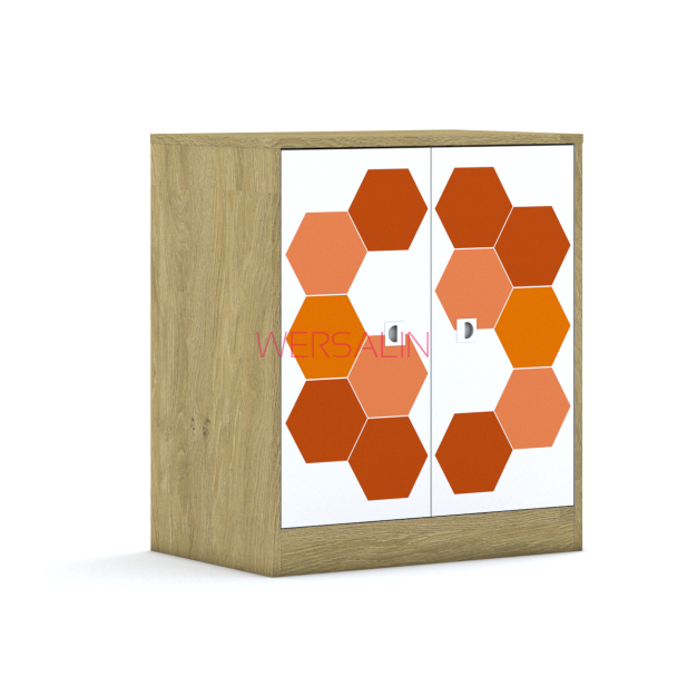 Szafa Blox Hex Red 70 2PP 2F2