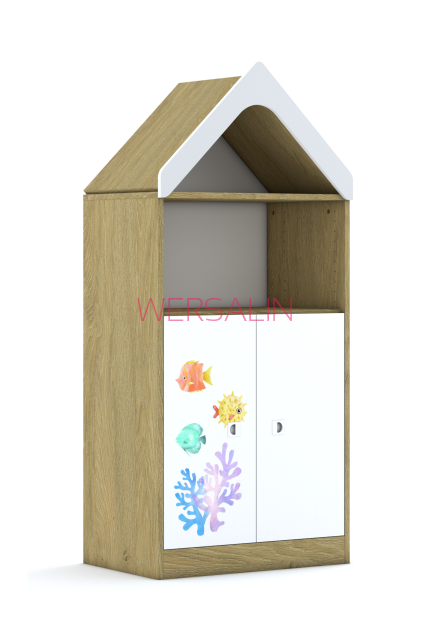 Regał Blox Ocean 70 3P 2F2 z daszkiem