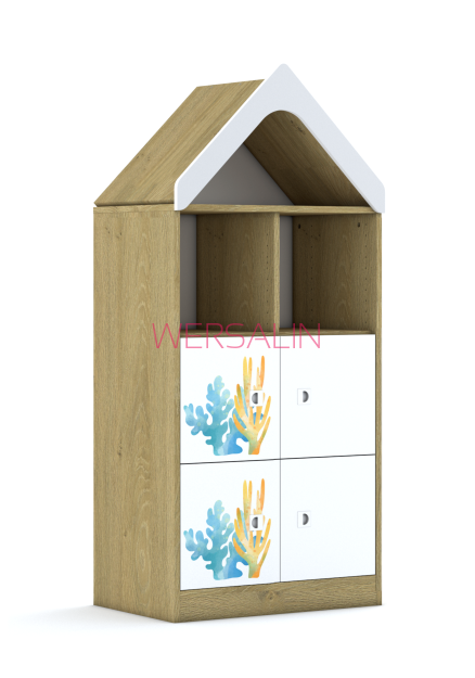 Regał Blox Ocean 70 3PP 4F1 z daszkiem