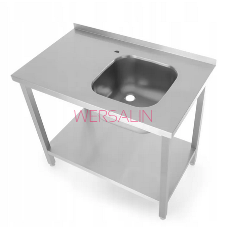 Stół ze zlewem i półką