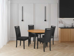 Zestaw 4 os. stół OSLO IV + krzesła ROMA VI