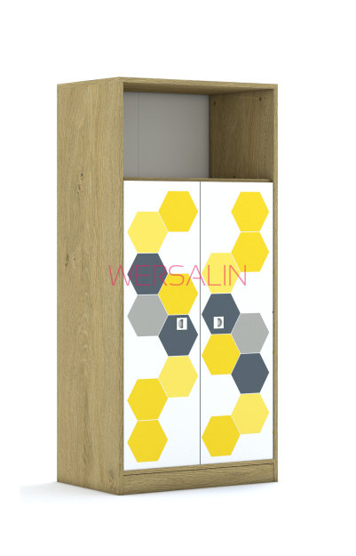 Regał Blox Hex Yellow Grey 70 4P 2F3