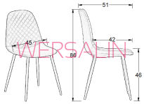 Krzesło CELINA  tapicerowane - 2